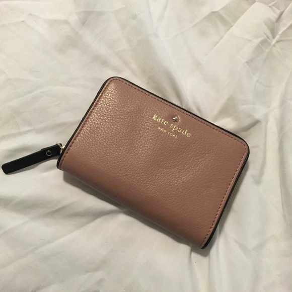 Kate Spade Mauve and Tan Bifold Wallet - Picture 1 of 4